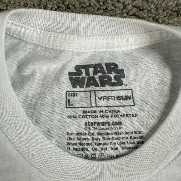 Star Wars Shirt Mens Large White Multicolored BB-8 Variations Short Sleeve - Picture 4 of 9